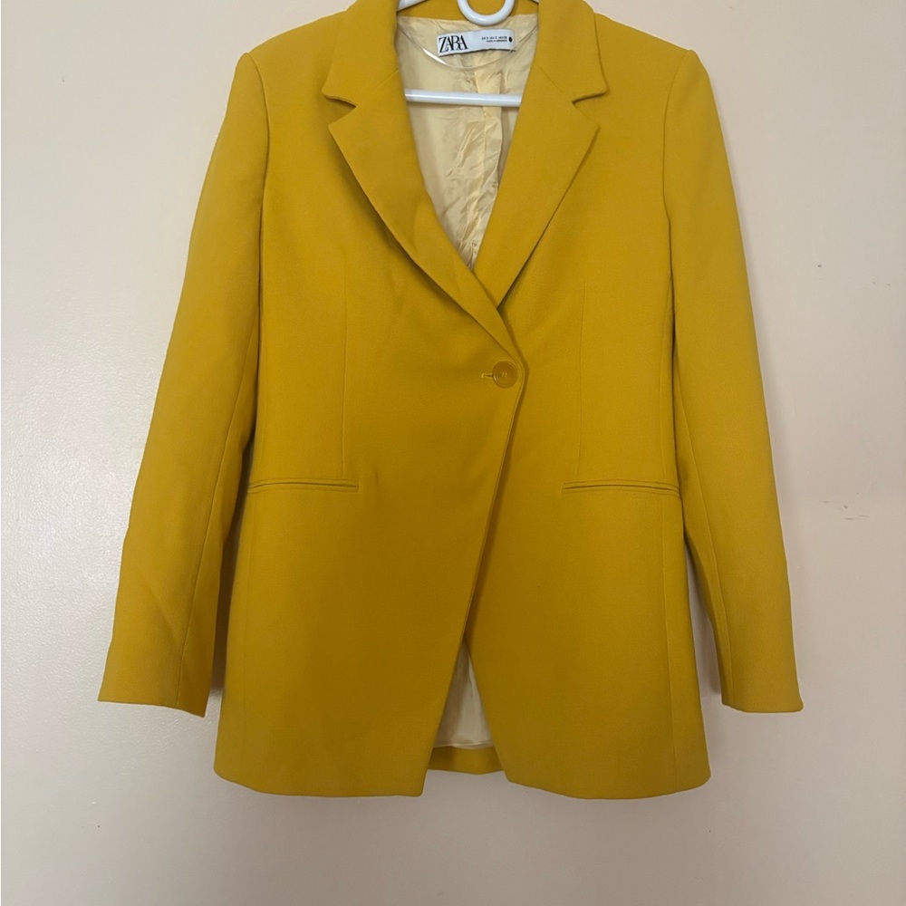 Zara Yellow Women's Blazer
